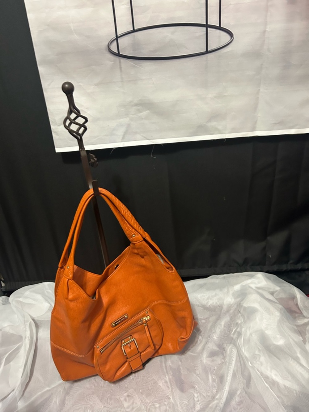 Micheal Kors orange leather purse
